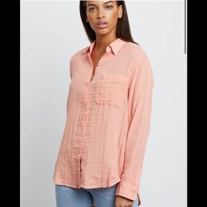 Rails Ellis peach button up